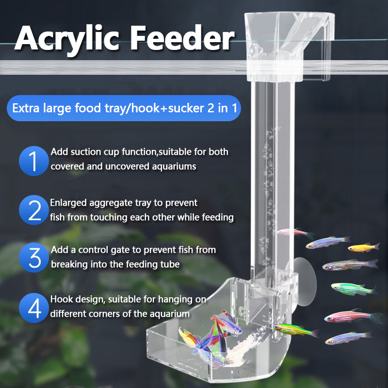 Aquarium Fertilizer - Tube d'alimentation en acrylique pour aquarium,
