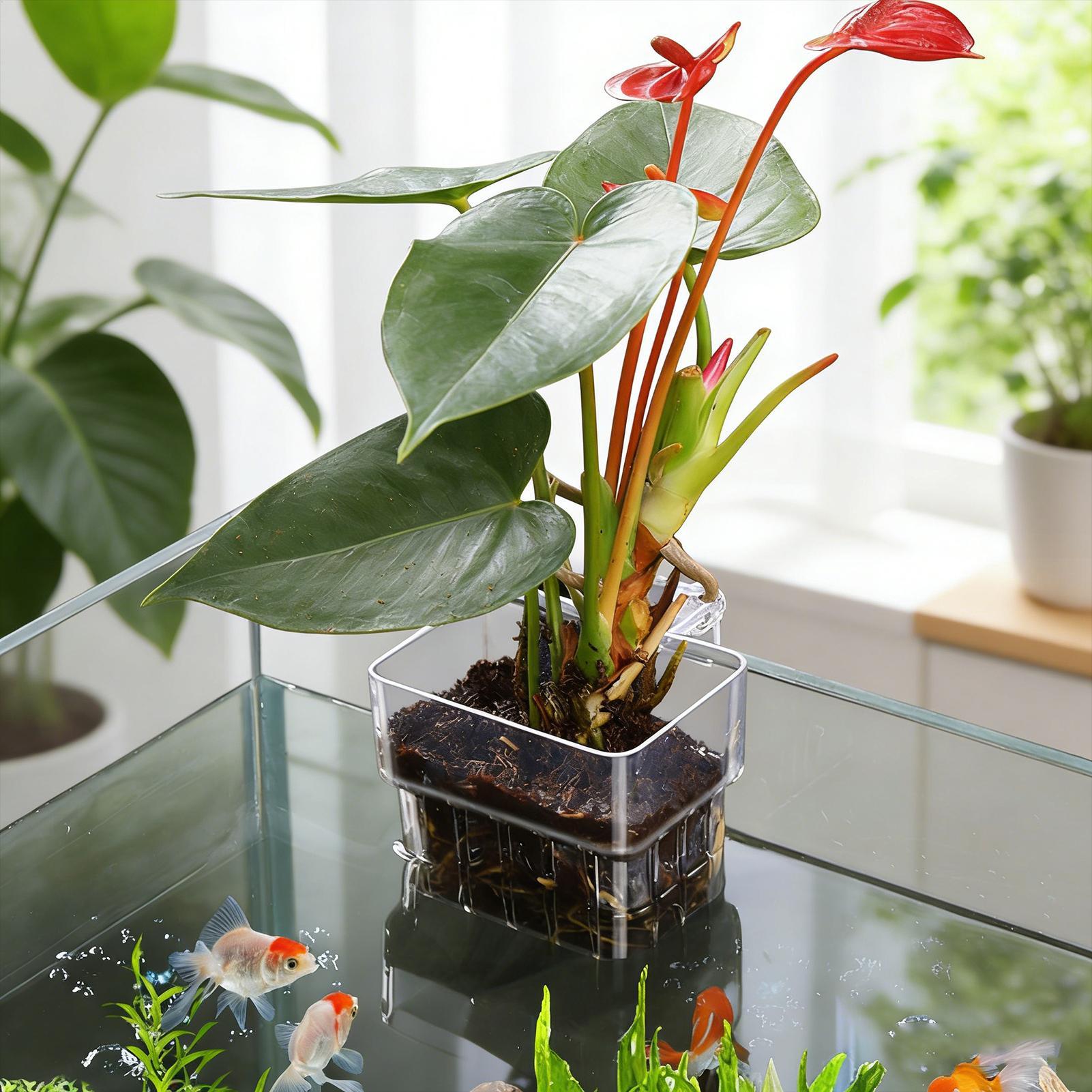 Pot transparent suspendu pour  - Plant Aquarium Pot avis et prix